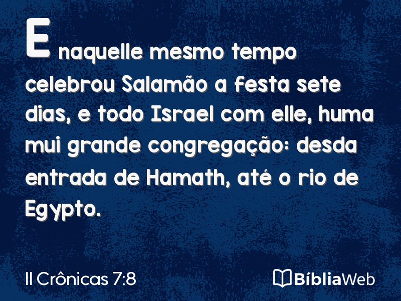 II Crônicas 7:8 em imagem para compartilhar