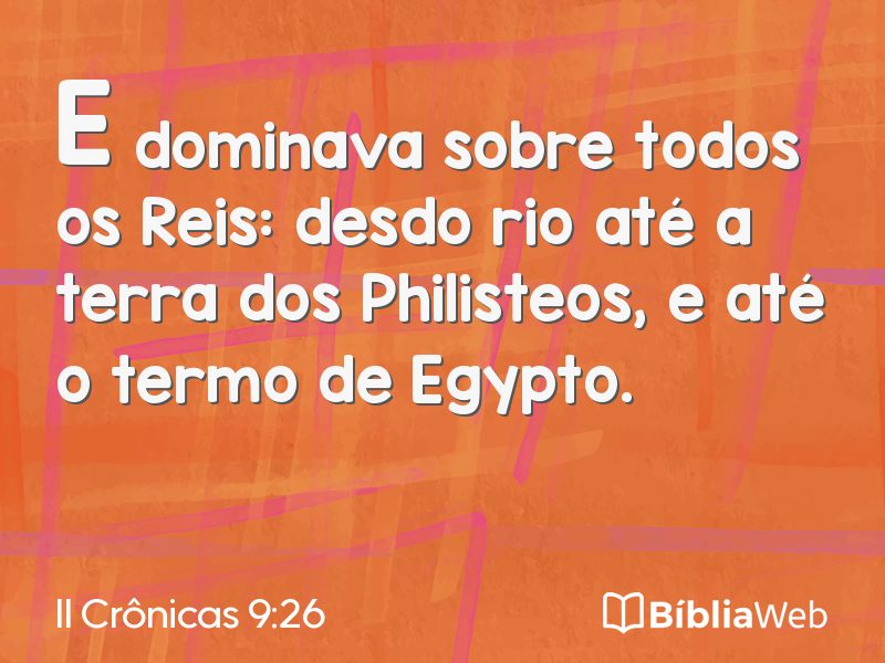 II Crônicas 9:26 em imagem para compartilhar