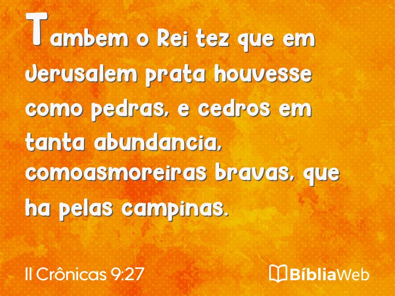 II Crônicas 9:27 em imagem para compartilhar
