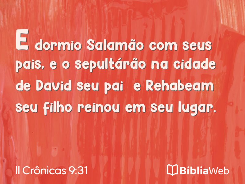 II Crônicas 9:31 em imagem para compartilhar