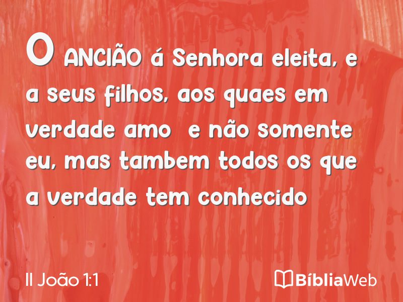 II João 1:1 em imagem para compartilhar