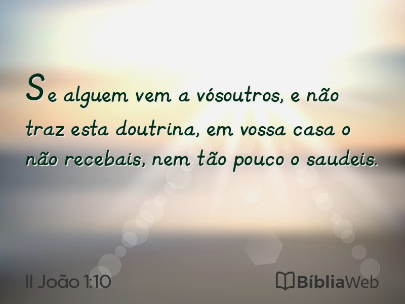 II João 1:10 em imagem para compartilhar