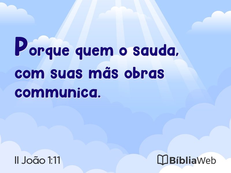 II João 1:11 em imagem para compartilhar
