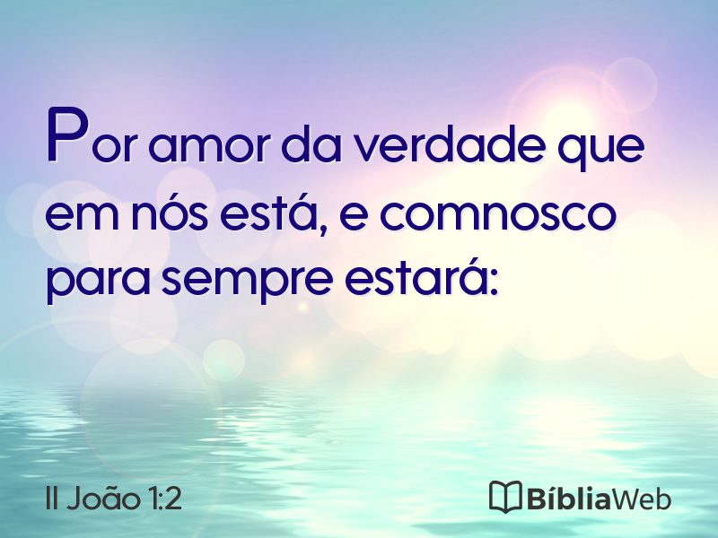 II João 1:2 em imagem para compartilhar