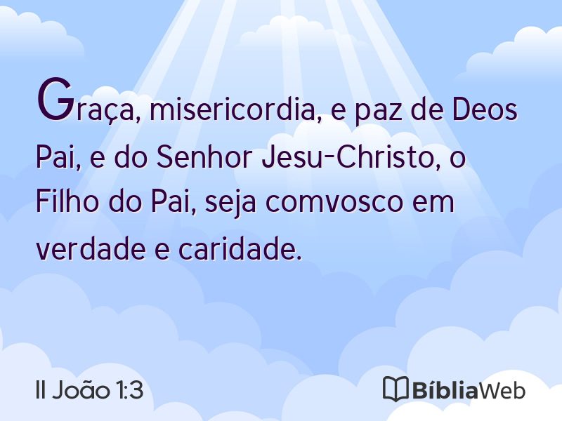 II João 1:3 em imagem para compartilhar