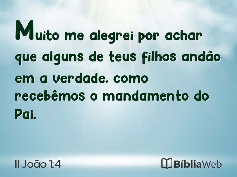 II João 1:4 em imagem para compartilhar