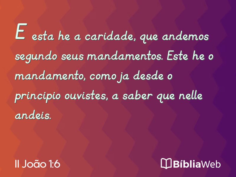 II João 1:6 em imagem para compartilhar