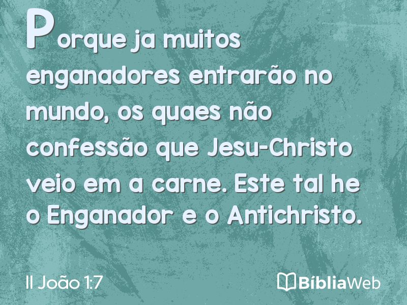 II João 1:7 em imagem para compartilhar
