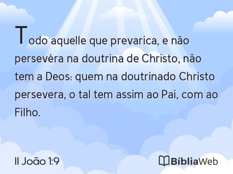 II João 1:9 em imagem para compartilhar