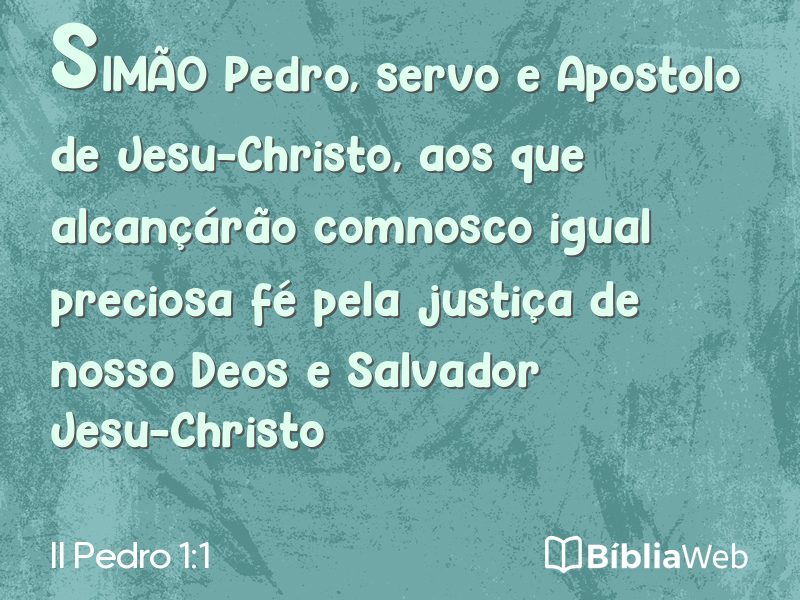 II Pedro 1:1 em imagem para compartilhar