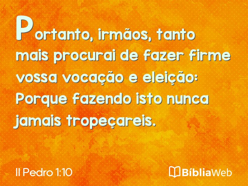 II Pedro 1:10 em imagem para compartilhar