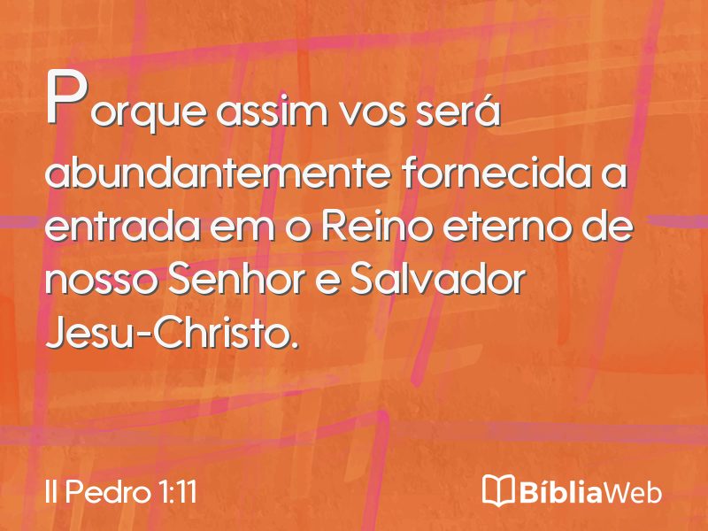 II Pedro 1:11 em imagem para compartilhar