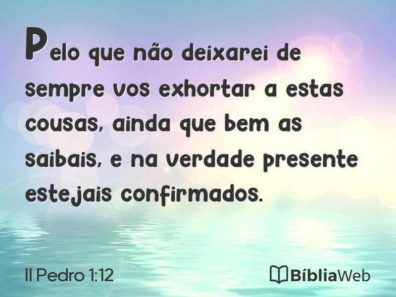 II Pedro 1:12 em imagem para compartilhar