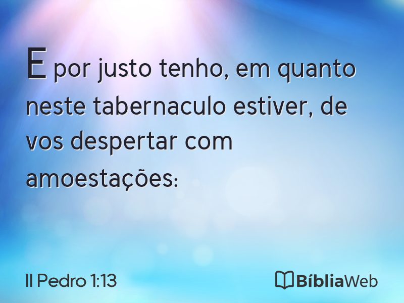 II Pedro 1:13 em imagem para compartilhar