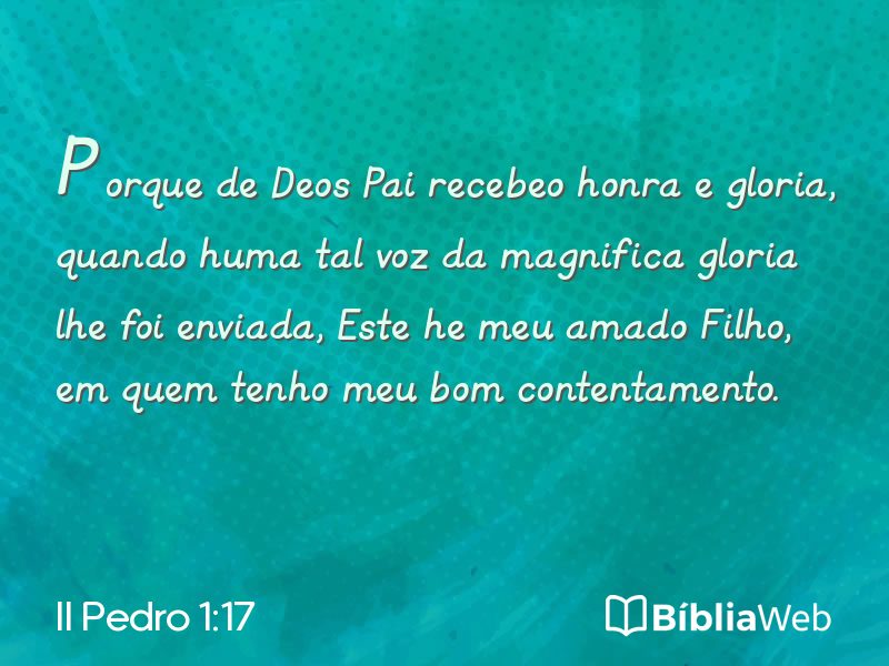 II Pedro 1:17 em imagem para compartilhar