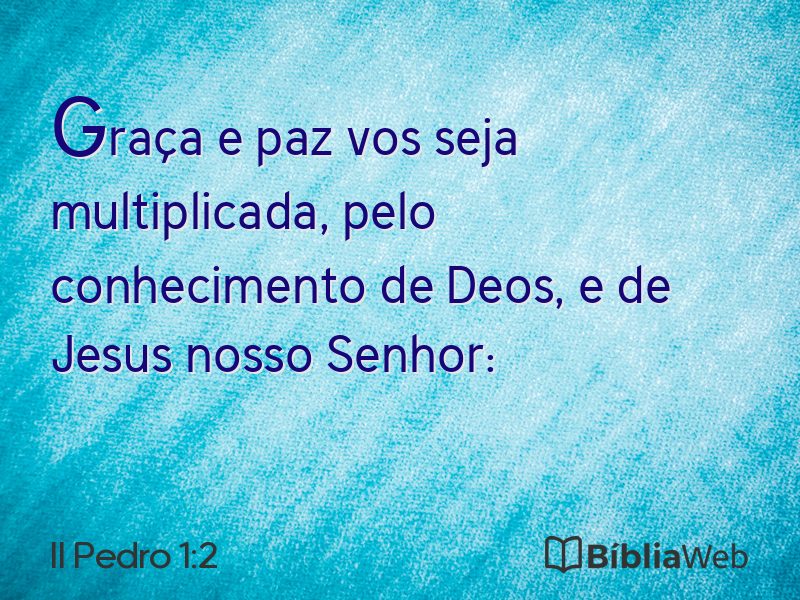 II Pedro 1:2 em imagem para compartilhar