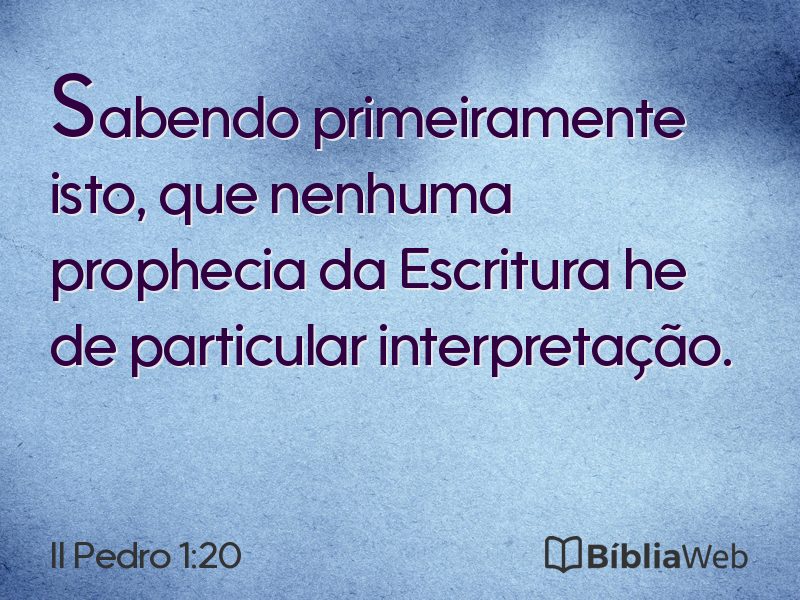 II Pedro 1:20 em imagem para compartilhar