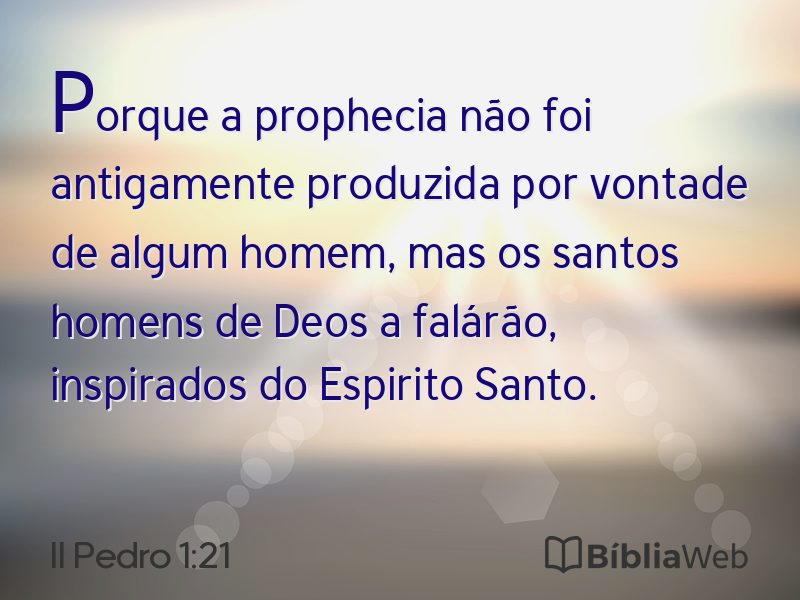 II Pedro 1:21 em imagem para compartilhar