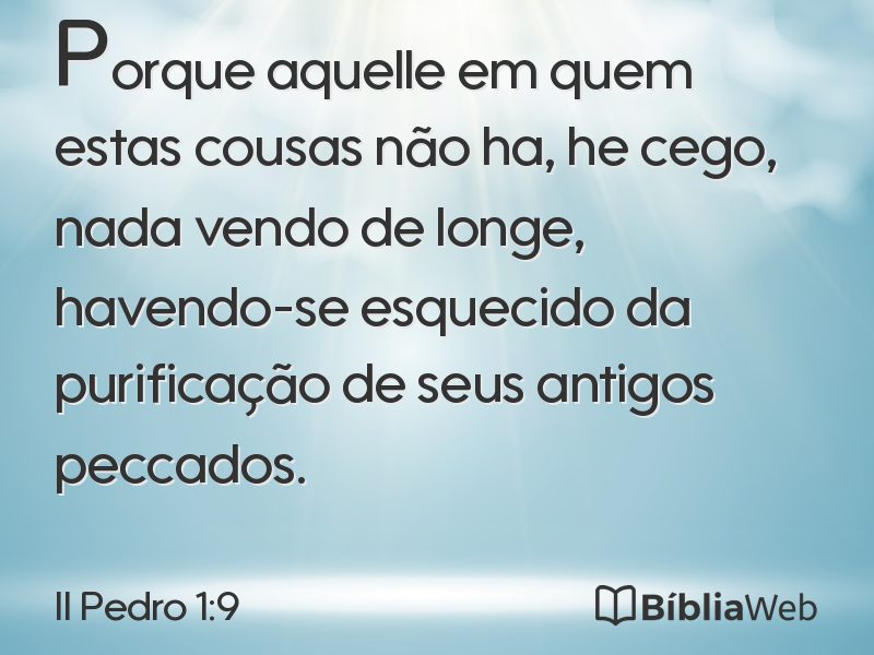 II Pedro 1:9 em imagem para compartilhar
