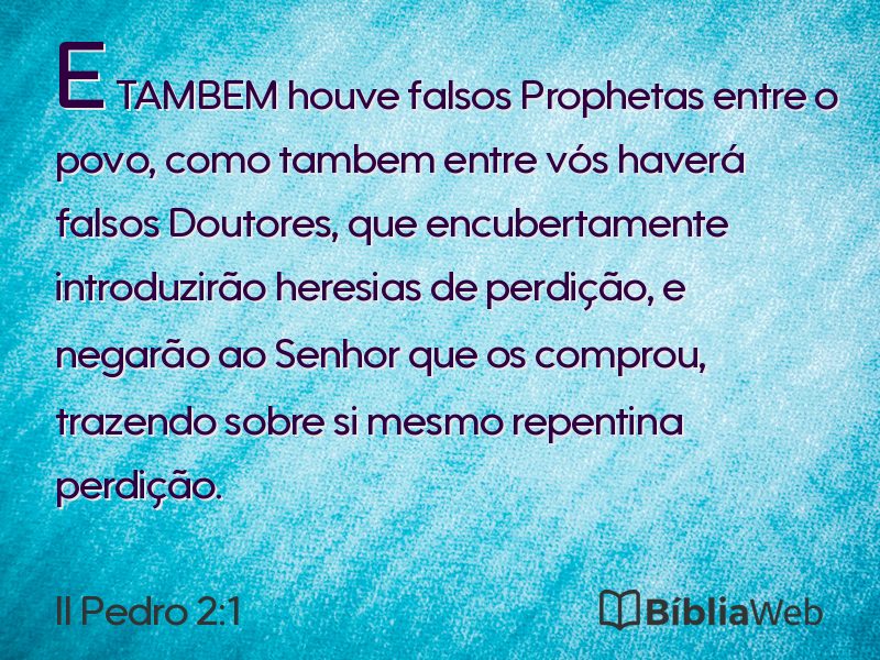 II Pedro 2:1 em imagem para compartilhar