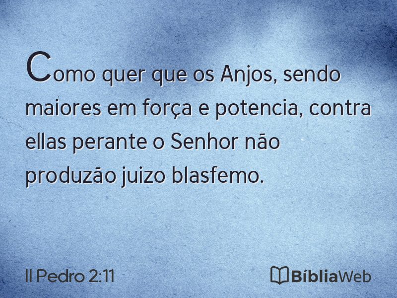 II Pedro 2:11 em imagem para compartilhar