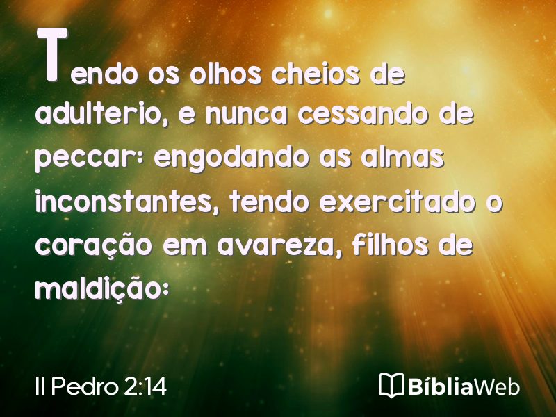 II Pedro 2:14 em imagem para compartilhar
