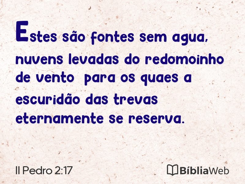 II Pedro 2:17 em imagem para compartilhar