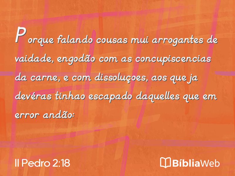 II Pedro 2:18 em imagem para compartilhar