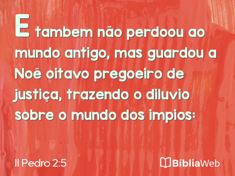 II Pedro 2:5 em imagem para compartilhar