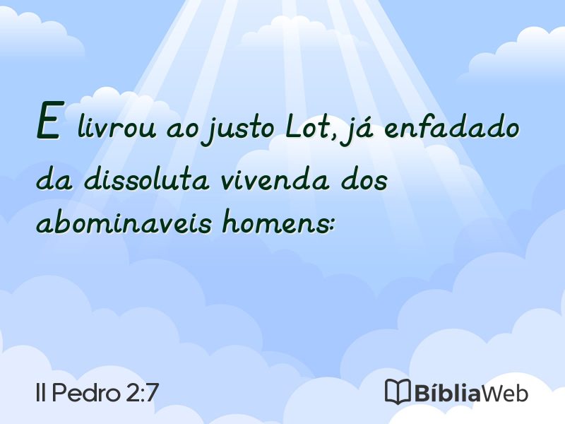 II Pedro 2:7 em imagem para compartilhar