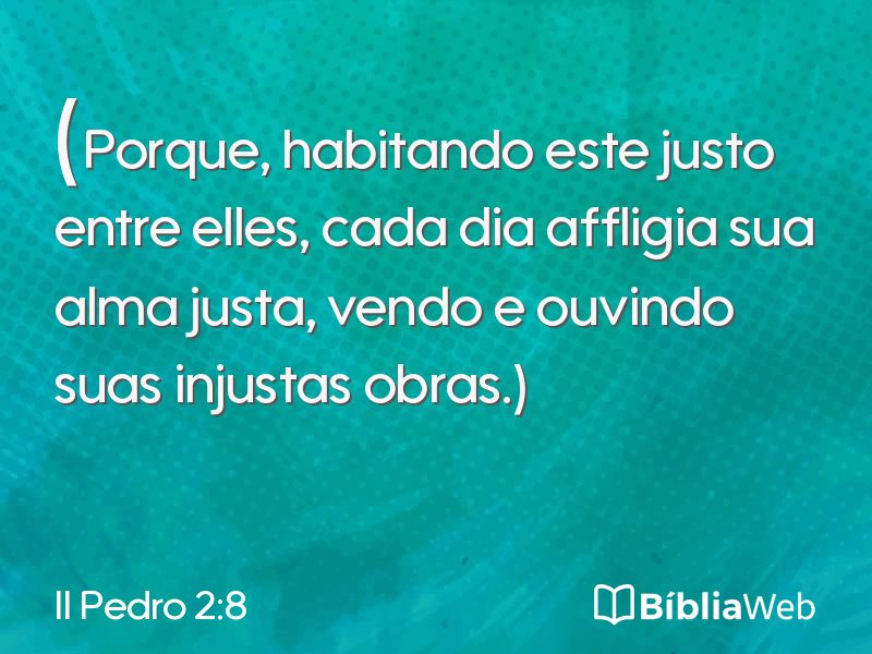 II Pedro 2:8 em imagem para compartilhar