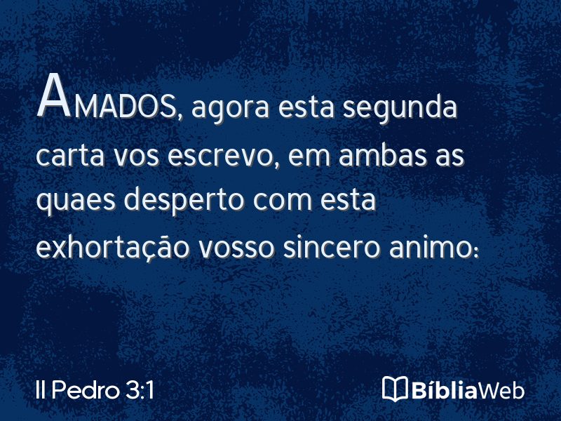 II Pedro 3:1 em imagem para compartilhar