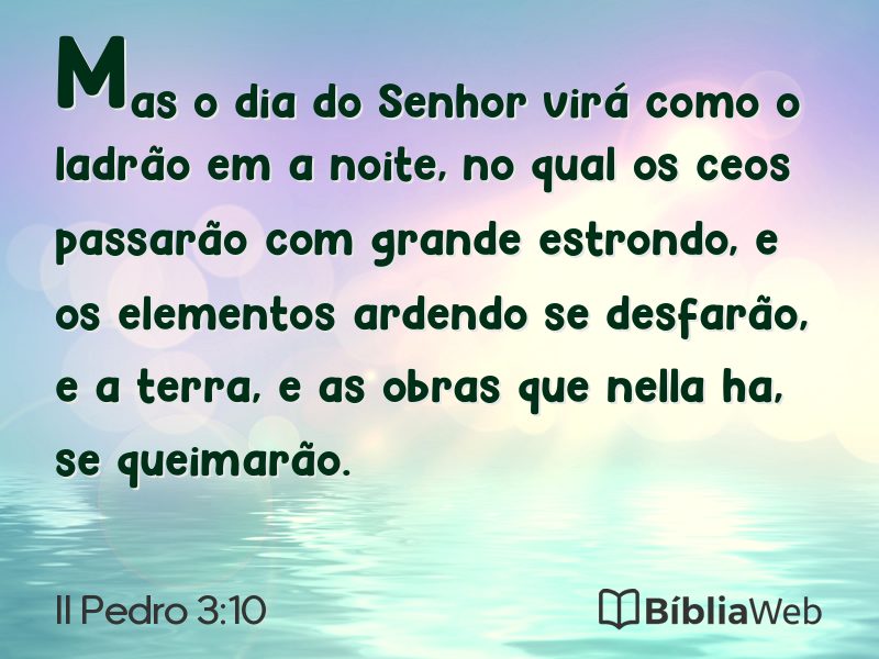 II Pedro 3:10 em imagem para compartilhar