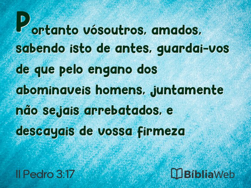 II Pedro 3:17 em imagem para compartilhar