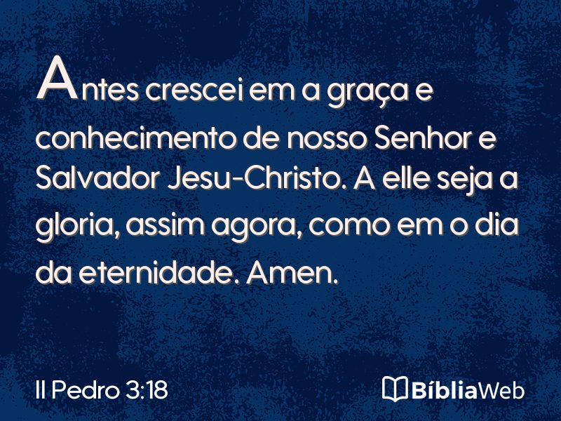II Pedro 3:18 em imagem para compartilhar
