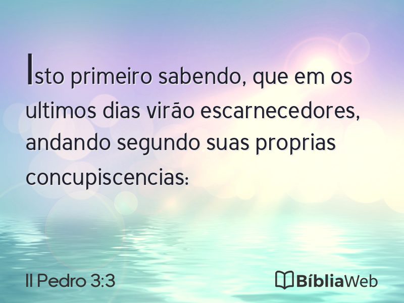 II Pedro 3:3 em imagem para compartilhar
