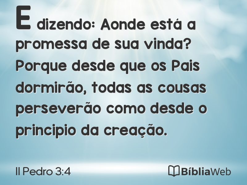 II Pedro 3:4 em imagem para compartilhar