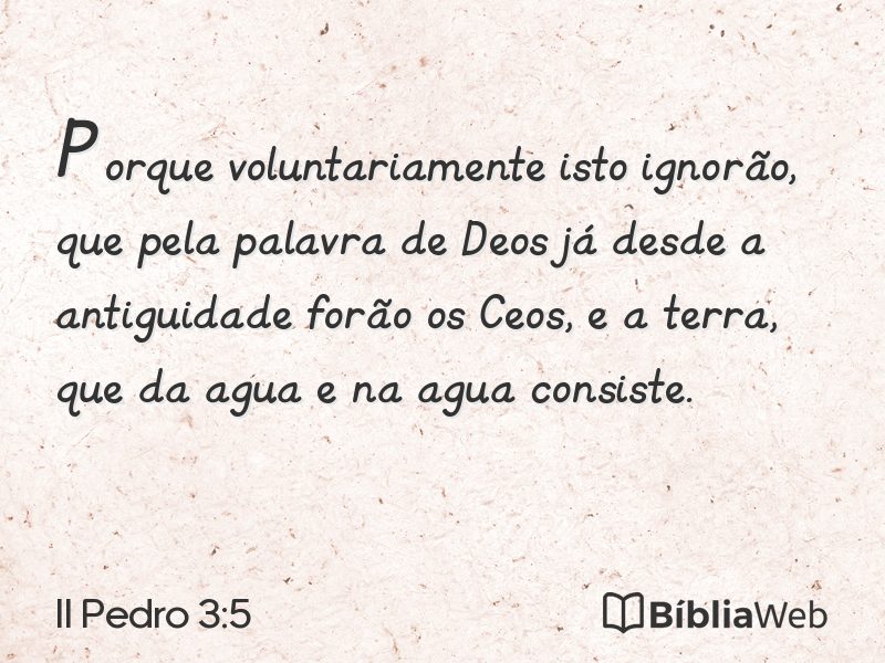 II Pedro 3:5 em imagem para compartilhar