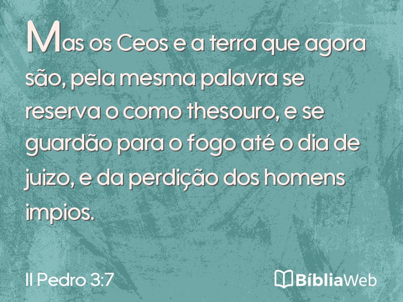 II Pedro 3:7 em imagem para compartilhar