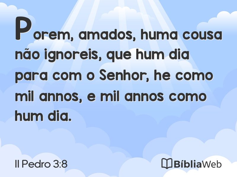 II Pedro 3:8 em imagem para compartilhar