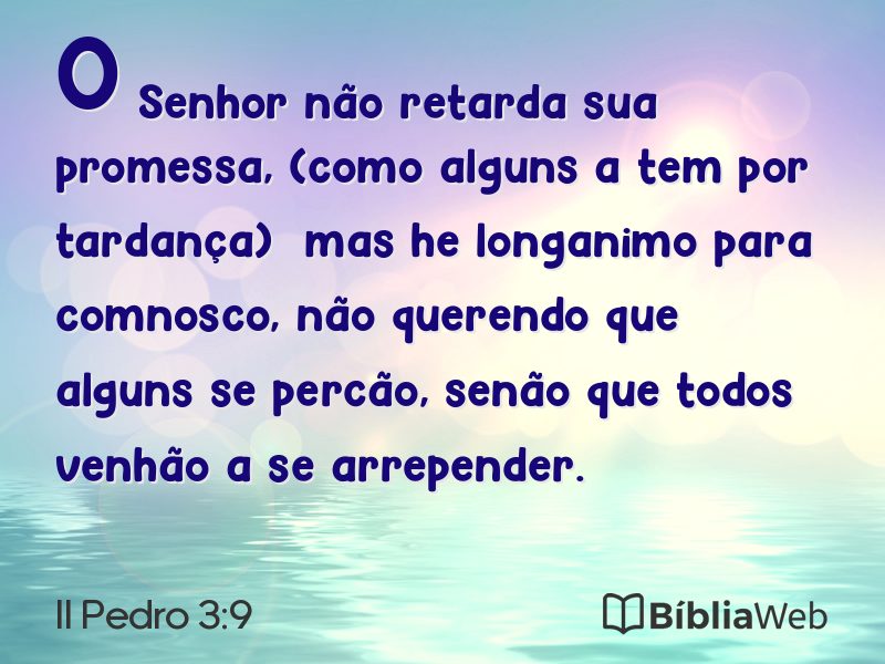 II Pedro 3:9 em imagem para compartilhar