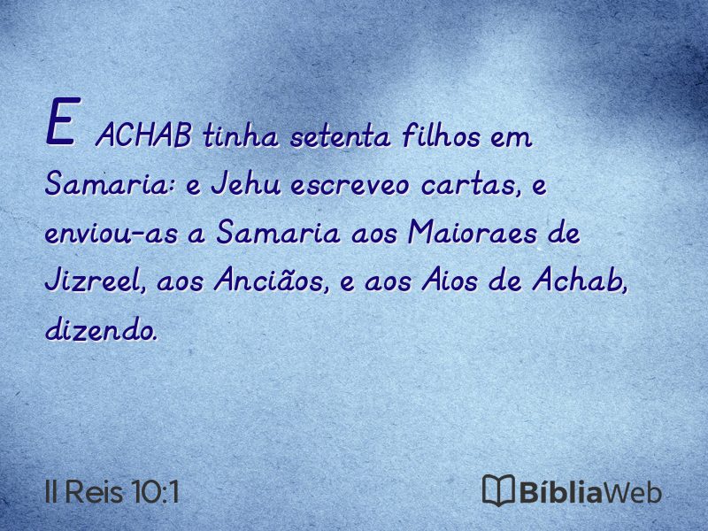 II Reis 10:1 em imagem para compartilhar