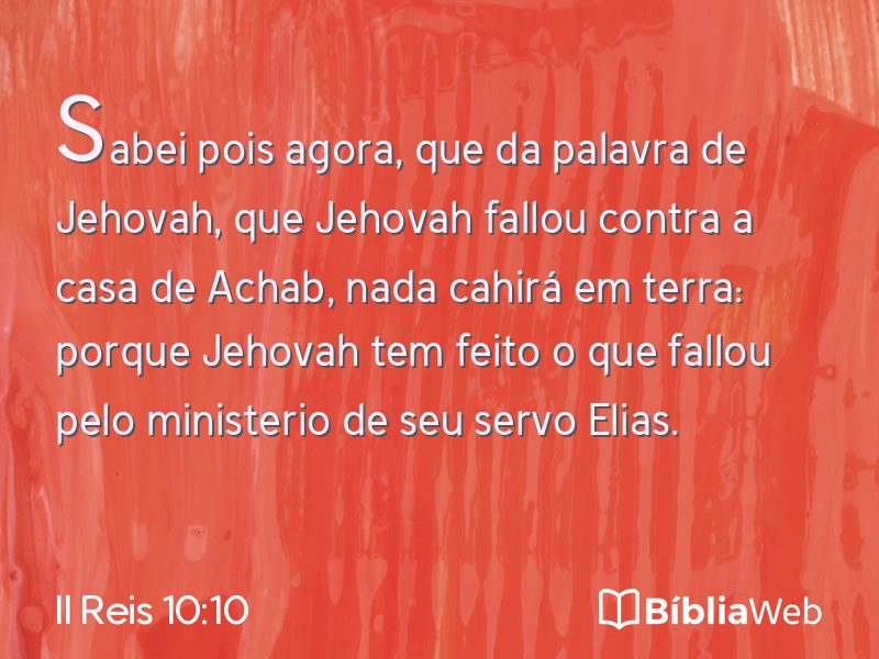II Reis 10:10 em imagem para compartilhar