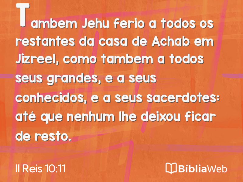 II Reis 10:11 em imagem para compartilhar