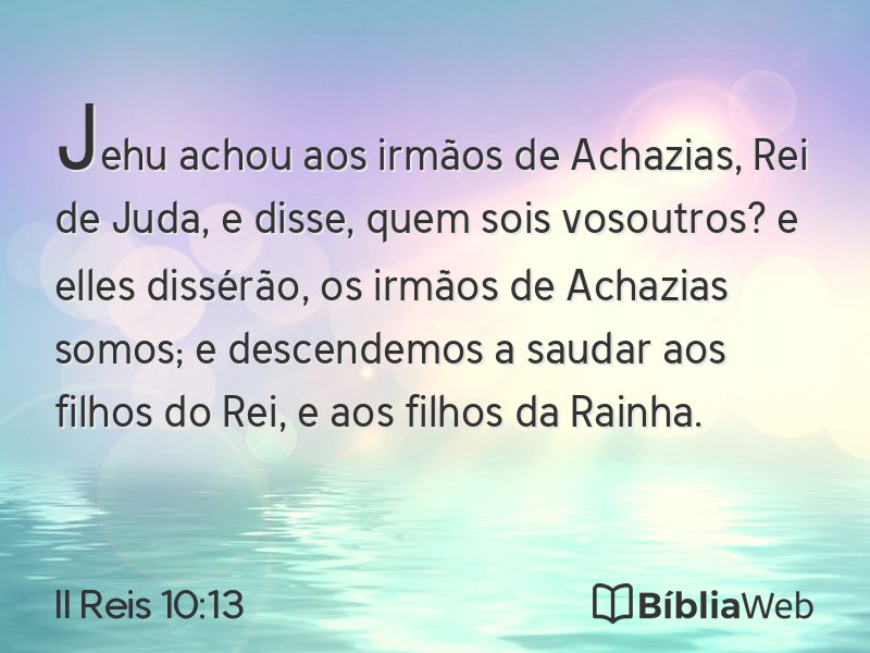II Reis 10:13 em imagem para compartilhar