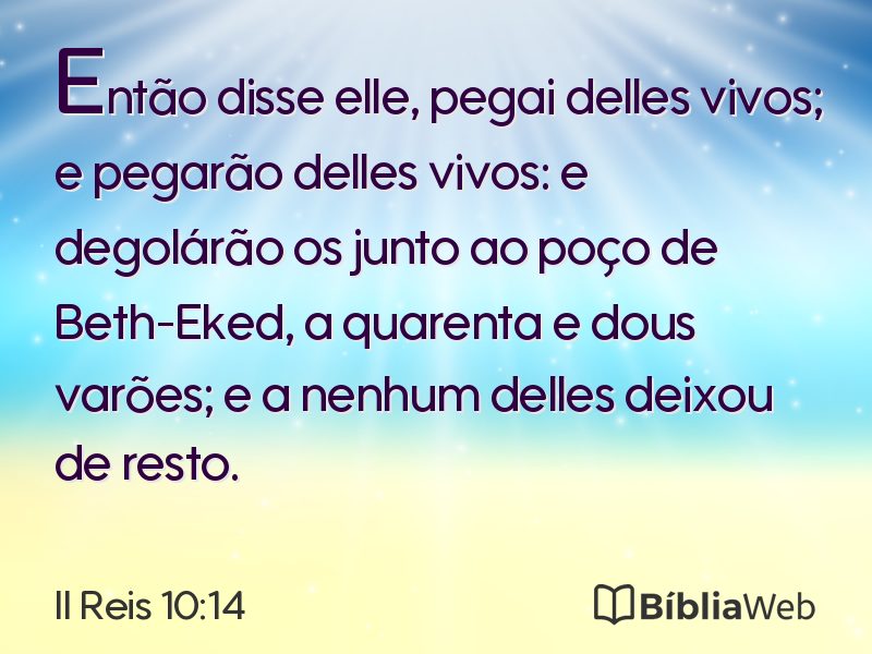 II Reis 10:14 em imagem para compartilhar