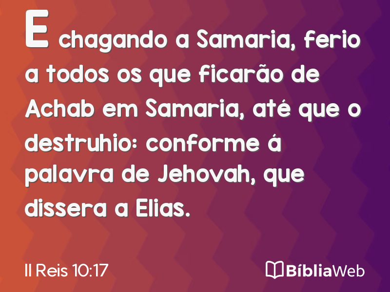 II Reis 10:17 em imagem para compartilhar