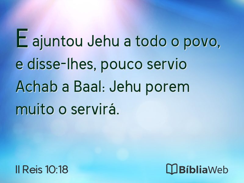 II Reis 10:18 em imagem para compartilhar