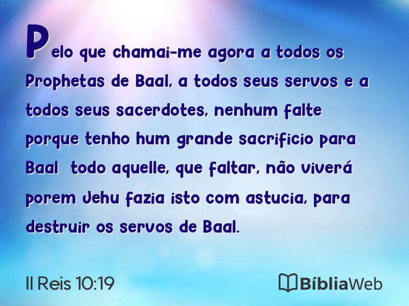 II Reis 10:19 em imagem para compartilhar