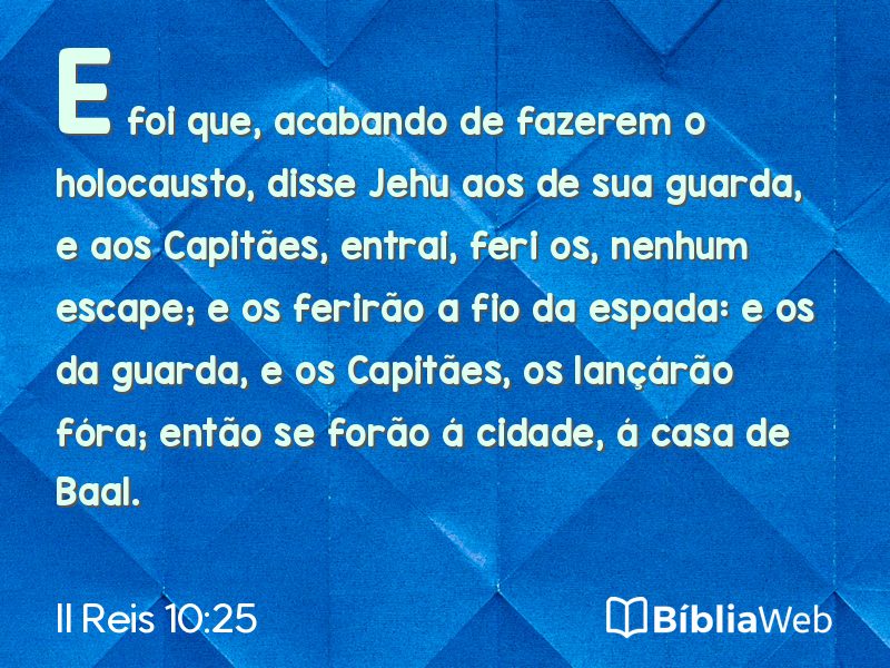 II Reis 10:25 em imagem para compartilhar